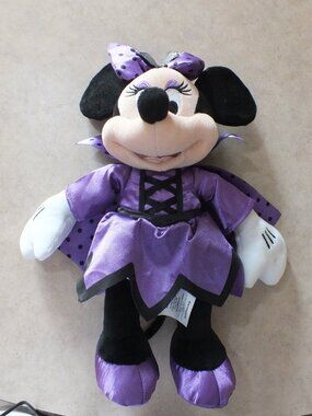 Disney Store Purple Halloween Minnie Vampire Plush